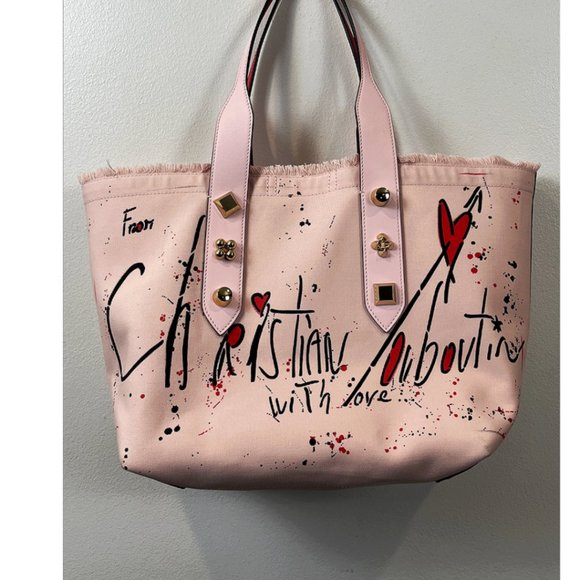 Christian Louboutin Handbags - Christian Louboutin Frangibus Canvas & Leather Shopping Tote.